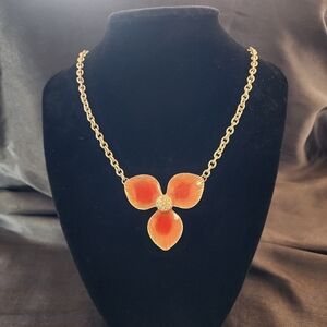 Orange Floral Necklace
